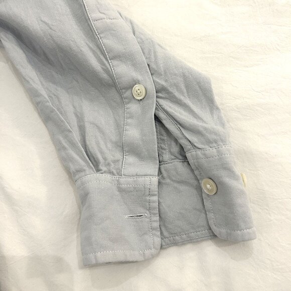 Wilfred Free Relaxed Linen Shirt in Blue Cloud 2XS - Picture 7 of 11